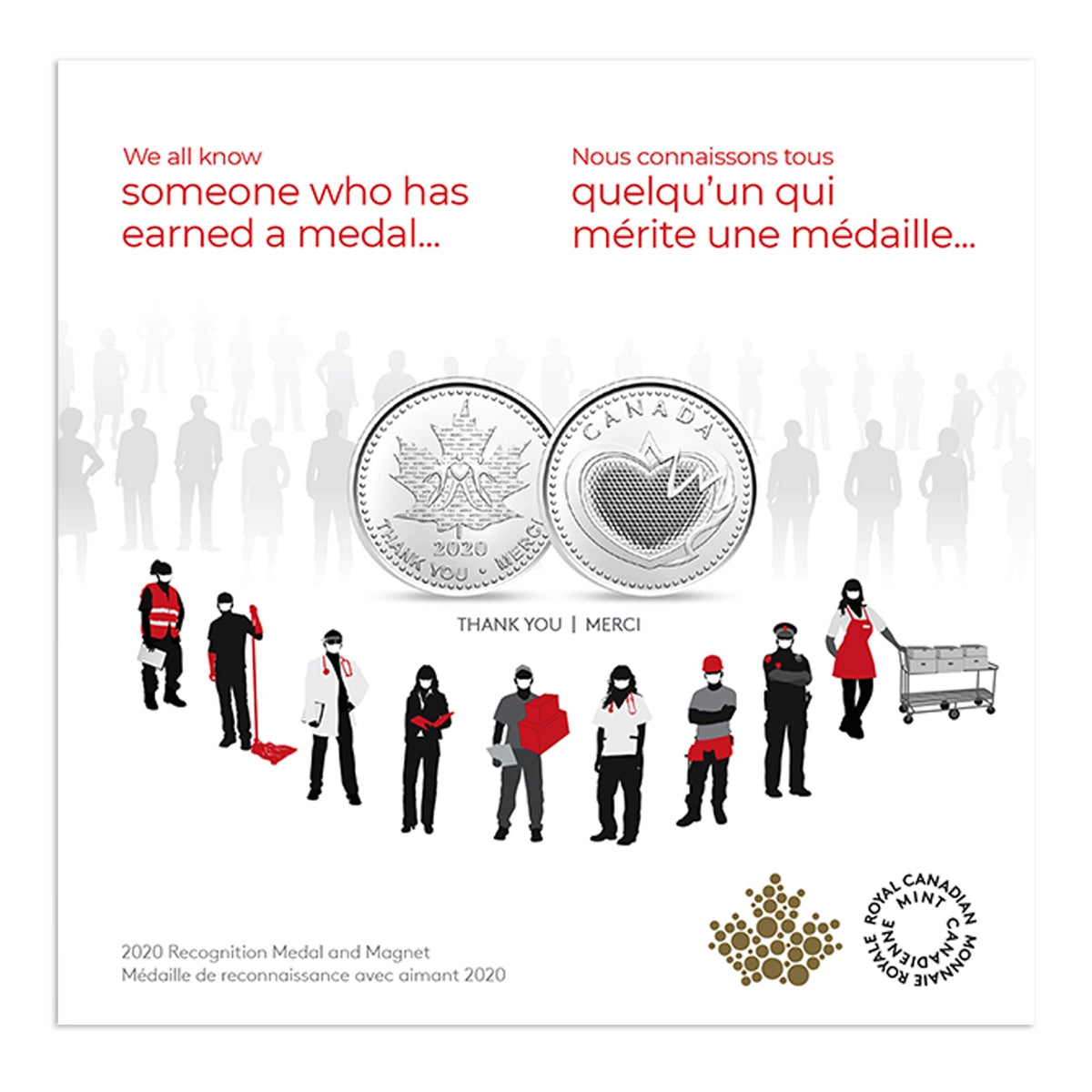 2020 Canada Recognition Medal & Magnet Set