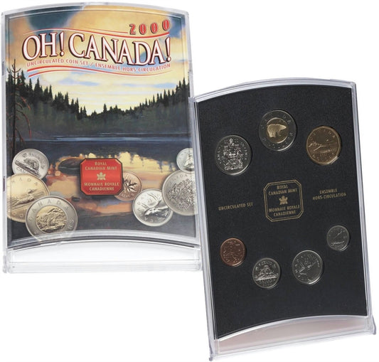 2000 Oh Canada Gift Set (includes scarce 25ct and Loon $1)