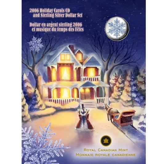 2006 Canada Holiday Carols CD & Snowflake Sterling Silver Proof $1