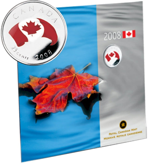 2008 Oh Canada 25-cent Gift Set - Canadian Flag.