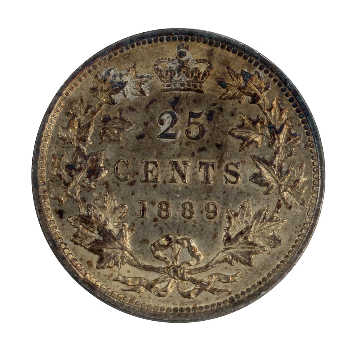 1889 Canada 25-cents ICCS Certified MS-62