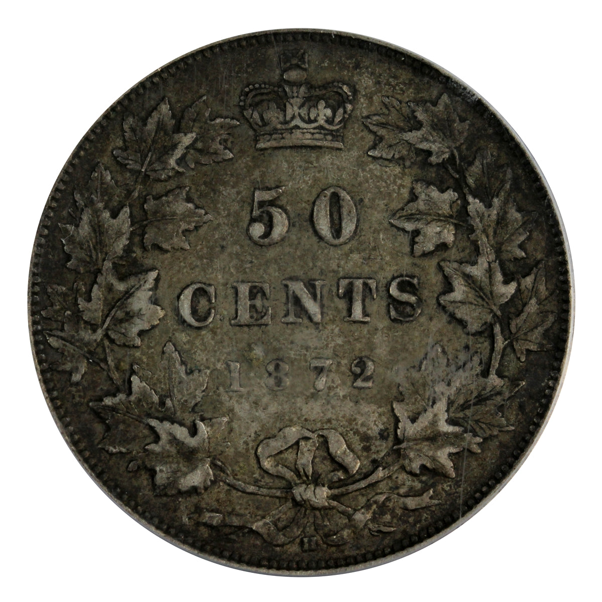 1872H A/V Canada 50-cents PCGS Certified EF-40