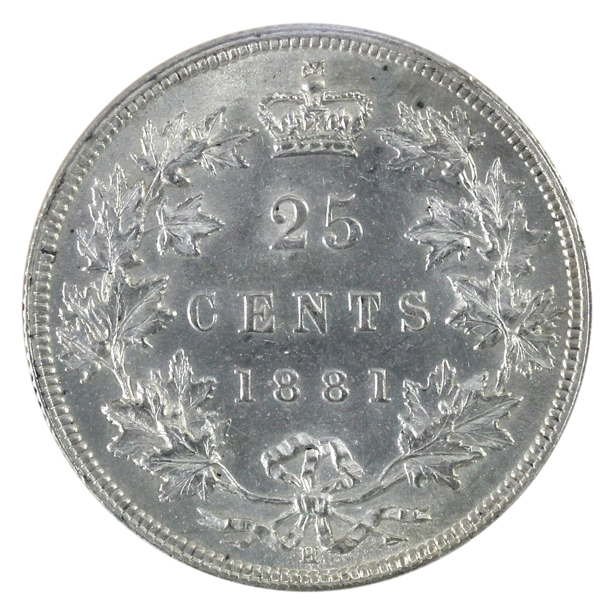 1881H Canada 25-cents ICCS Certified MS-62