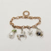 Lady's Sterling Silver 'THOMAS SABO' Rose Coloured Classic Charm Bracelet with Charms - 6"