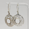 Lady's Sterling Silver Round Openwork Earrings