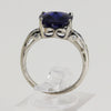 Lady's Sterling Silver Blue Stone Ring - 6 1/2