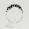 Lady's Sterling Silver Black & Clear Tiara Ring - Size 6