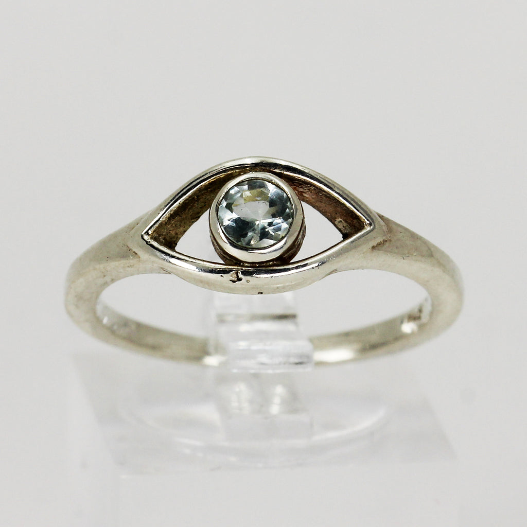 Lady's Sterling Silver 'Evil Eye' Ring - Size 8