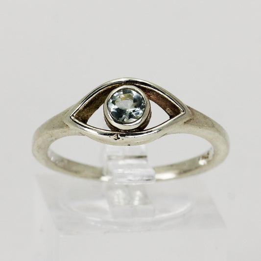 Lady's Sterling Silver 'Evil Eye' Ring - Size 8