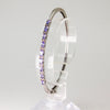 Lady's Sterling Silver Purple Stone Bangle