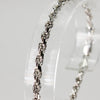 Unisex Sterling Silver Rope Link Bracelet - 8"