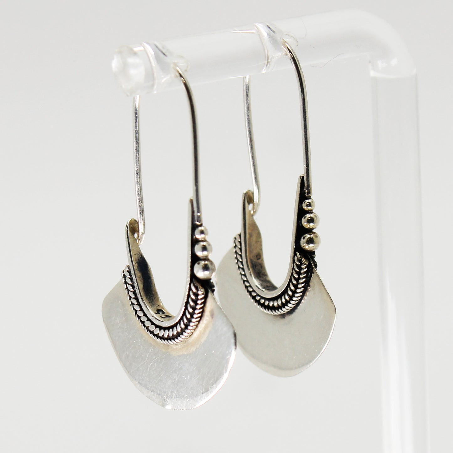 Lady's Sterling Silver Boho Style Drop Earrings