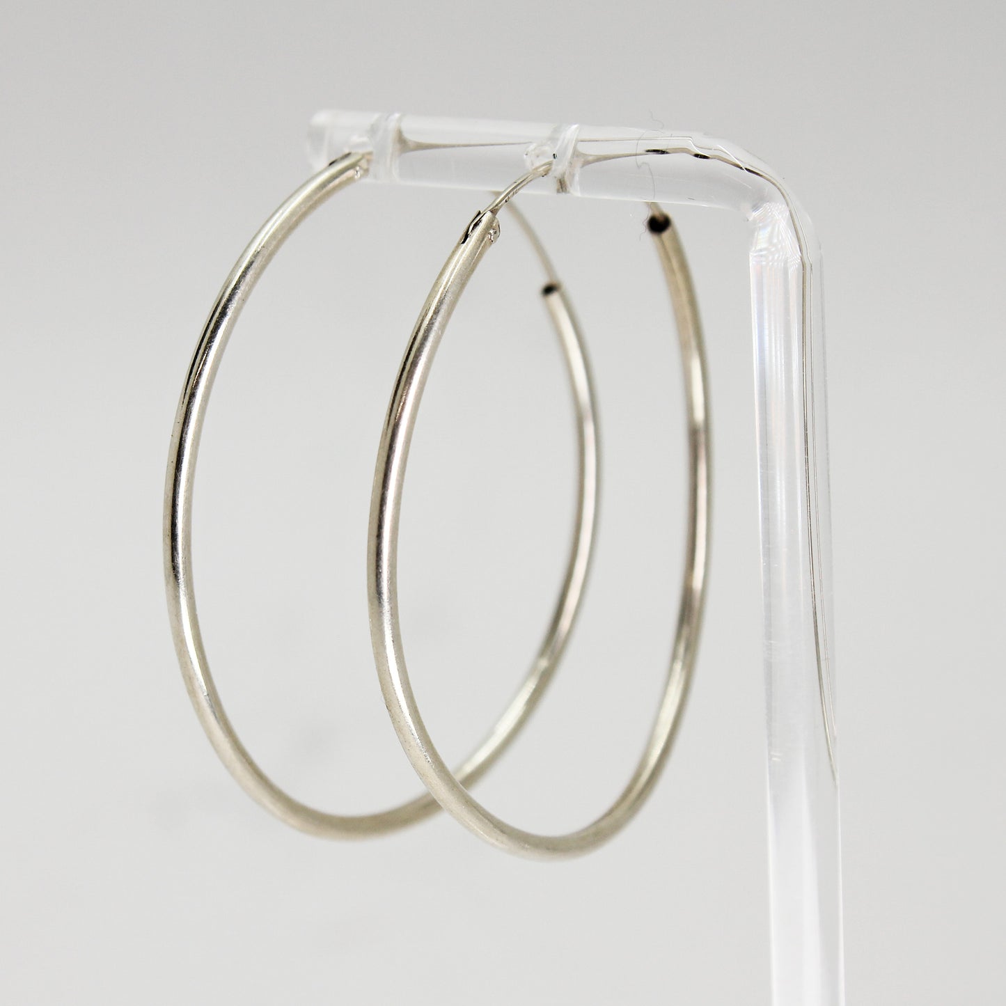 Lady's Sterling Silver Large Hoop Earrings