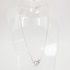 Lady's Sterling Silver Cupids Heart Necklace - 14"