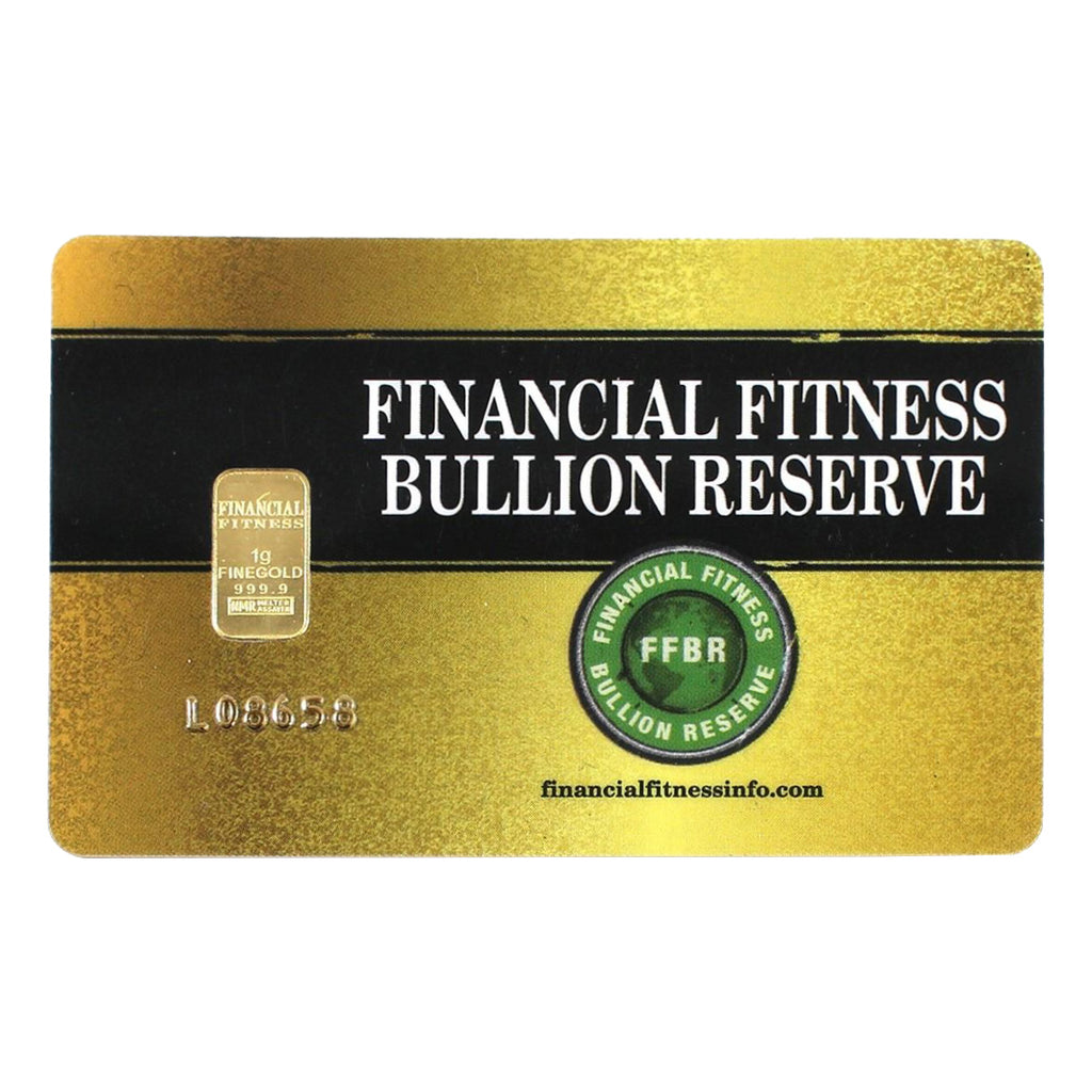 Nadir 1g Financial Fitness Bullion Reserve Gold in Card (No Tax) Hairline Scr. on Card