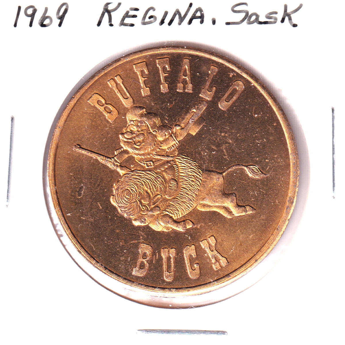 1969 Regina Buffalo Buck Trade Dollar Token (Scratched)