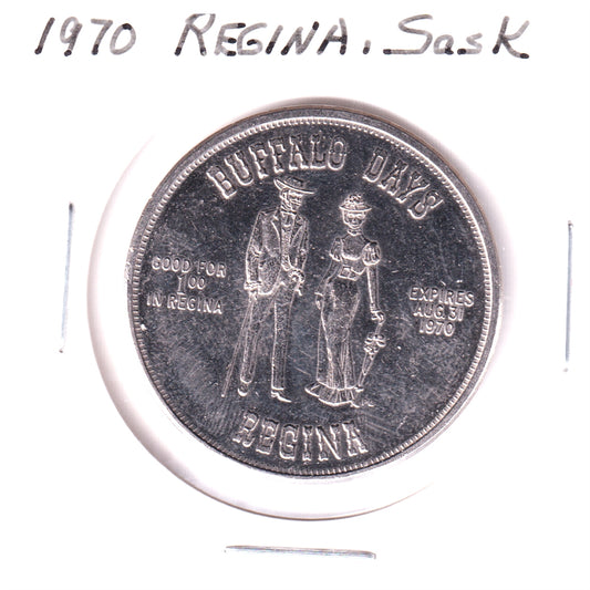 1970 Regina Buffalo Buck Trade Dollar Token