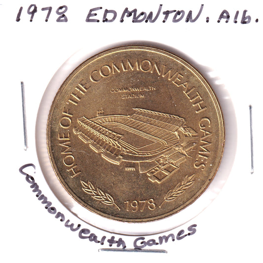 1978 Edmonton: Home of the Commonwealth Games Medallion w/Commonwealth Stadium (Spots)