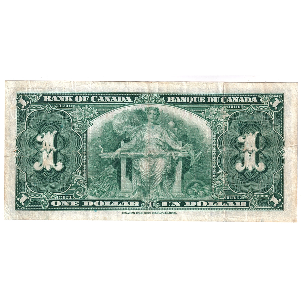 BC-21a 1937 Canada $1 Osborne-Towers, D/A, VF (Trimmed)