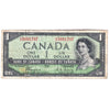 BC-29a 1954 Canada $1 Coyne-Towers, Devil's Face, E/A, VF (Stain)