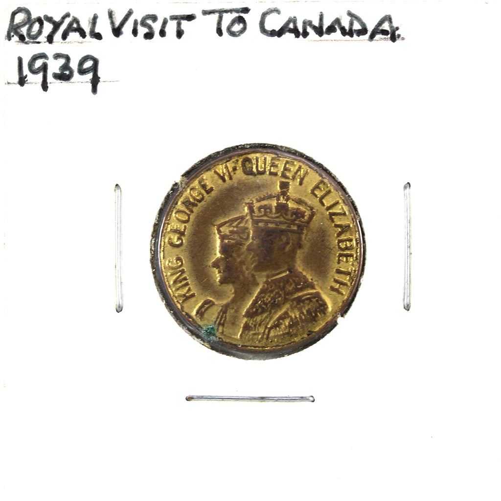 1939 King George VI & Queen Elizabeth Royal Visit to Canada Medallion (Corrosion spot)