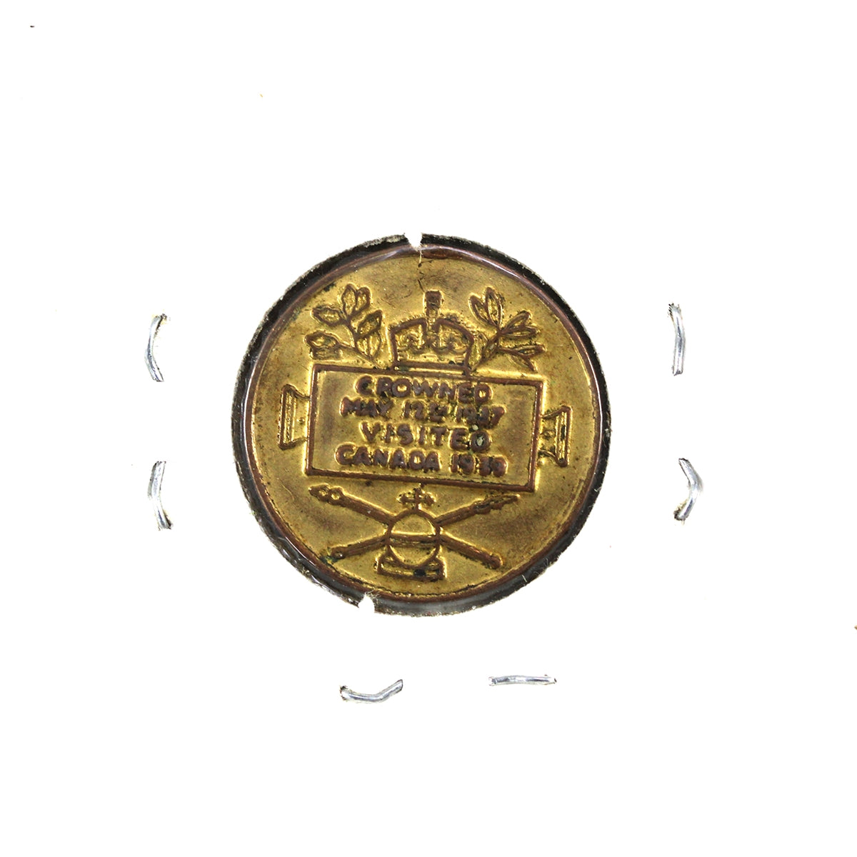 1939 King George VI & Queen Elizabeth Royal Visit to Canada Medallion (Corrosion spot)