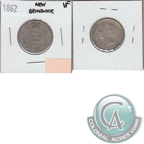 1861 New Brunswick 1-cent AU-UNC (AU-55) $