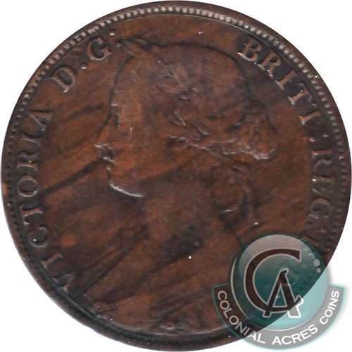 1861 New Brunswick 1-cent Fine (F-12)