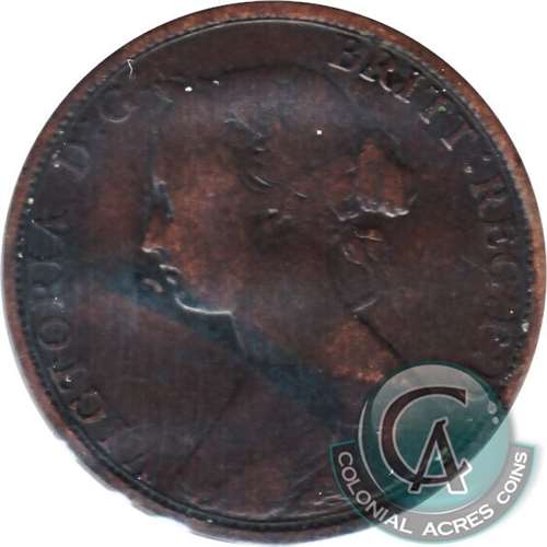 1864 Short 6 New Brunswick 1-cent Very Good (VG-8)