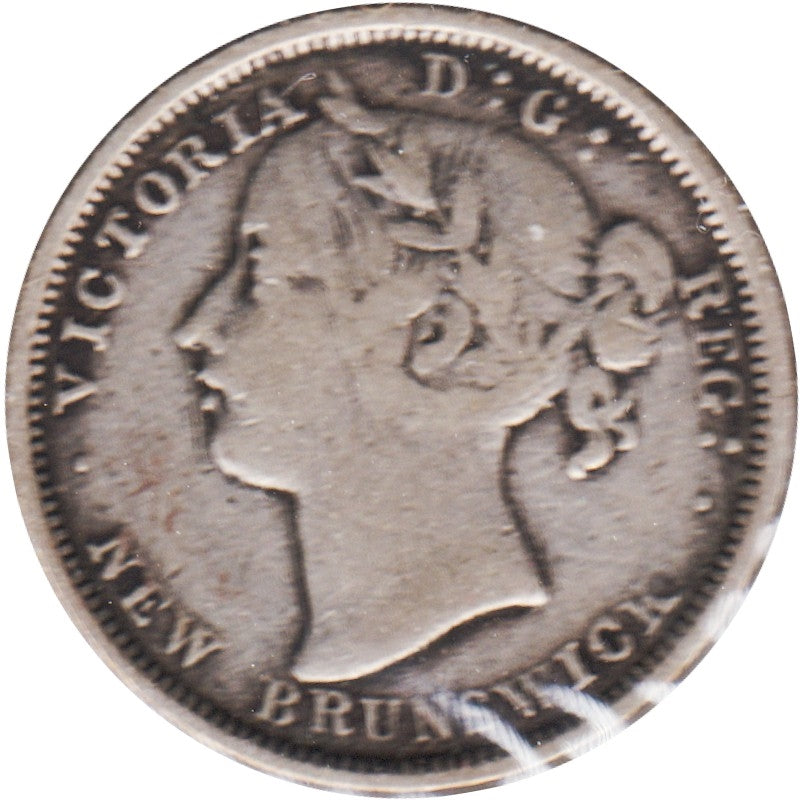 1864 New Brunswick 20-cents Fine (F-12) $