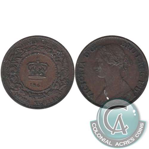 1861 Nova Scotia 1/2 Cent Extra Fine (EF-40)