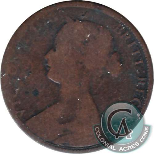 1861 Large Bud Nova Scotia 1-cent About Good (AG-3)