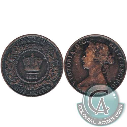 1861 Large Bud Nova Scotia 1-cent Fine (F-12)