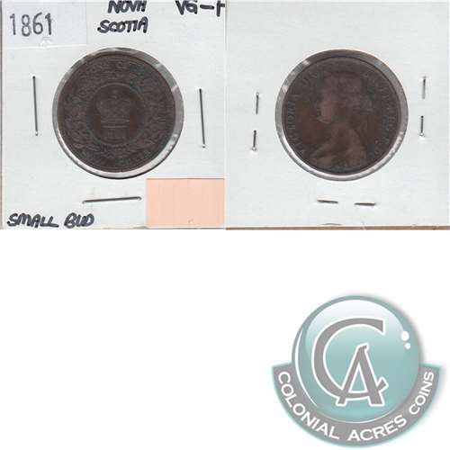 1861 Small Bud Nova Scotia 1-cent G-VG (G-6)