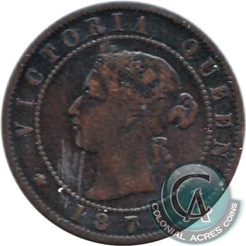 1871 Prince Edward Island 1-cent VG-F (VG-10)