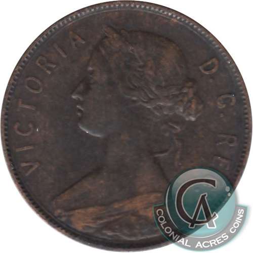 1890 Newfoundland 1-cent F-VF (F-15)