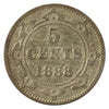 1888 Obv. 3 Newfoundland 5-cents G-VG (G-6) $