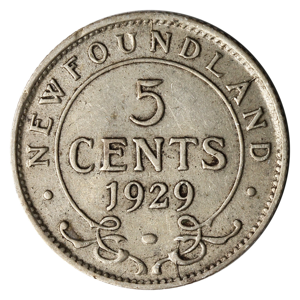 1929 Newfoundland 5-cents VF-EF (VF-30)