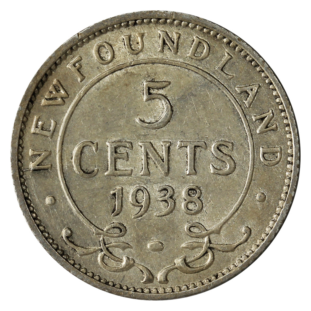 1938 Newfoundland 5-cents Very Fine (VF-20)