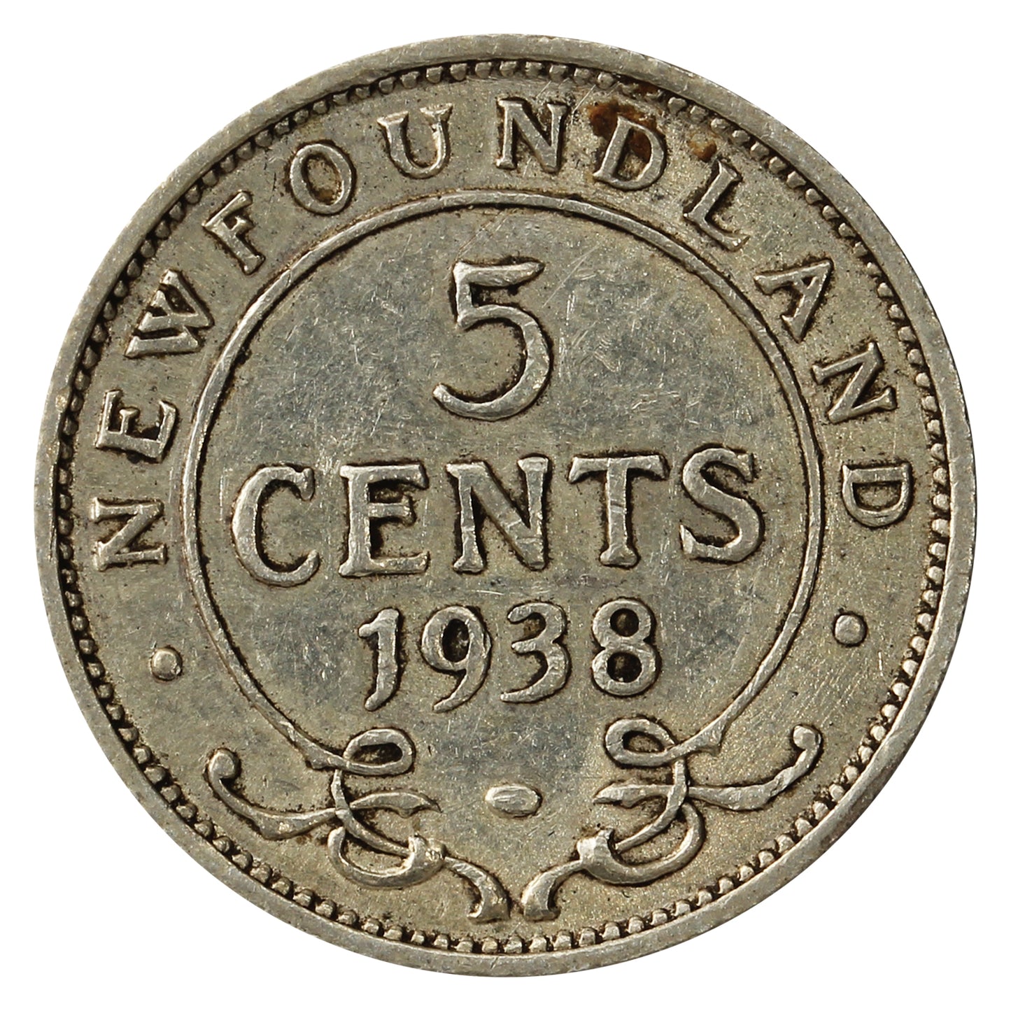 1938 Newfoundland 5-cents VF-EF (VF-30)