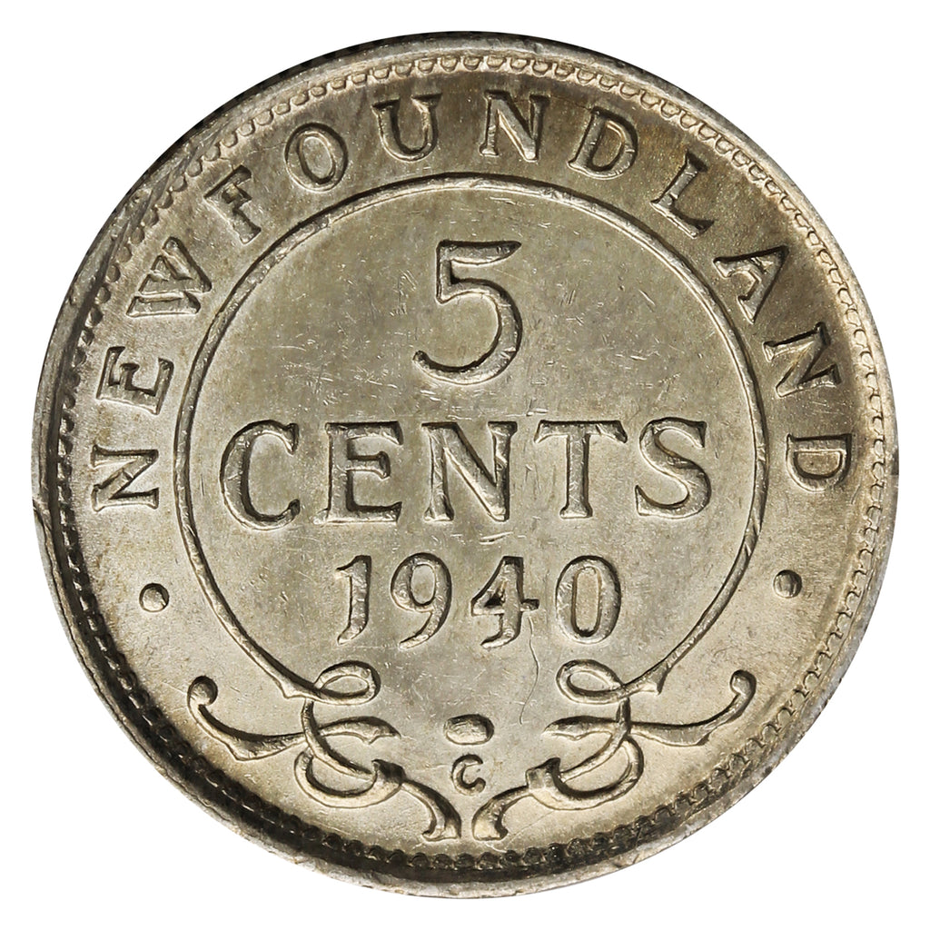 1940C Newfoundland 5-cents Almost Uncirculated (AU-50)