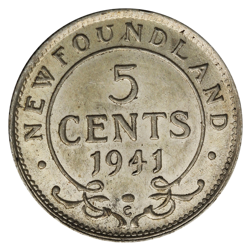 1941C Newfoundland 5-cents AU-UNC (AU-55)