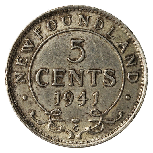 1941C Newfoundland 5-cents Extra Fine (EF-40)