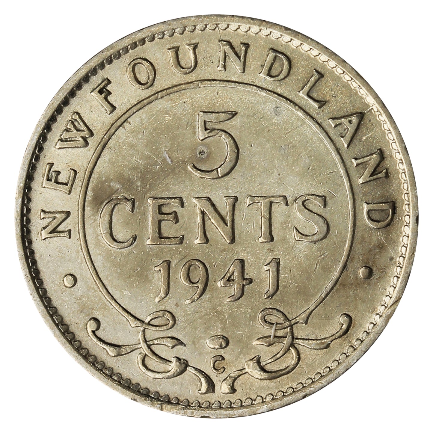 1941C Newfoundland 5-cents F-VF (F-15)