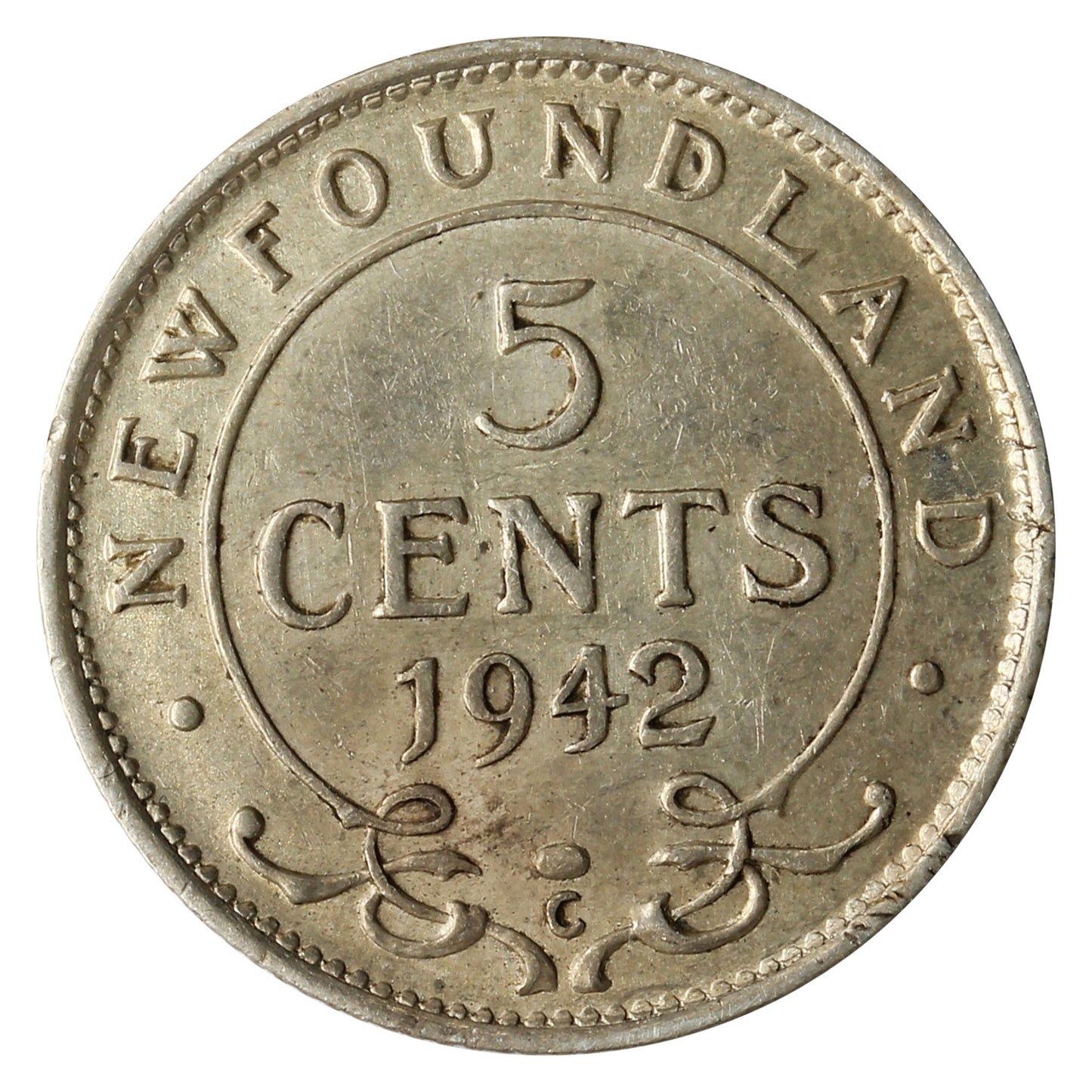 1942C Newfoundland 5-cents Extra Fine (EF-40)