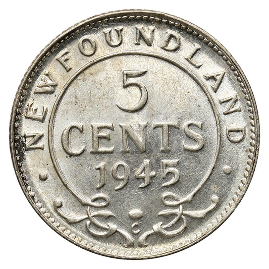 1945C Newfoundland 5-cents AU-UNC (AU-55)