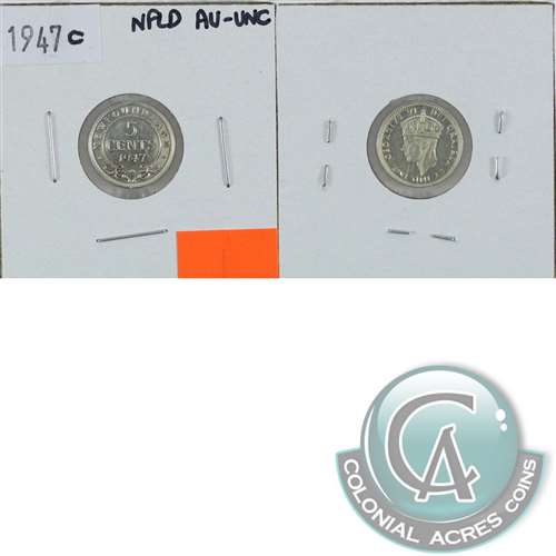 1947C Newfoundland 5-cents AU-UNC (AU-55) $