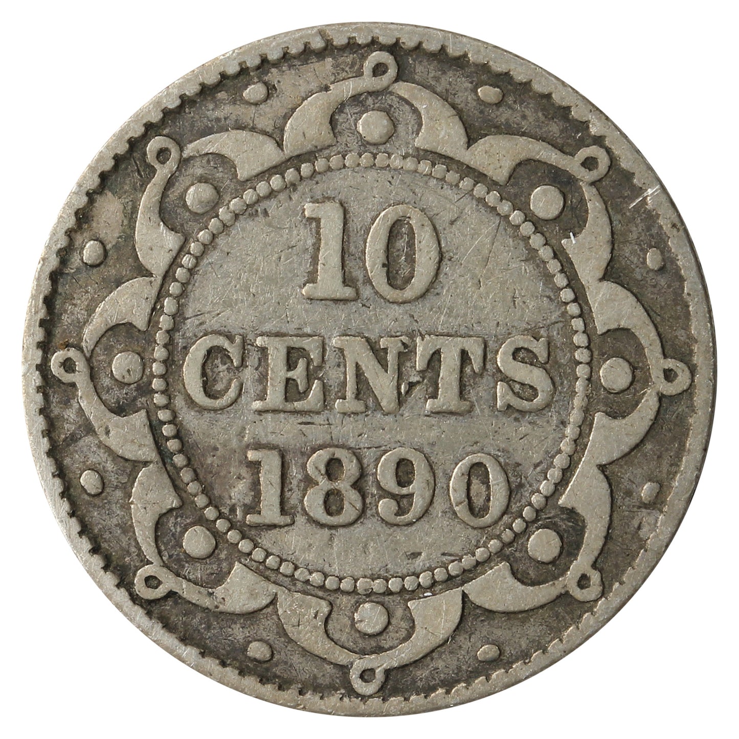 1890 Newfoundland 10-cents VG-F (VG-10)