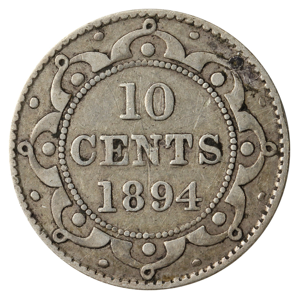 1894 Newfoundland 10-cents F-VF (F-15)