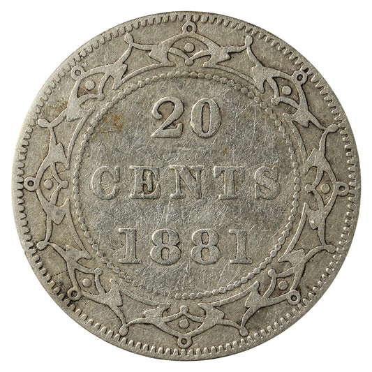 1881 Newfoundland 20-cents VG-F (VG-10)